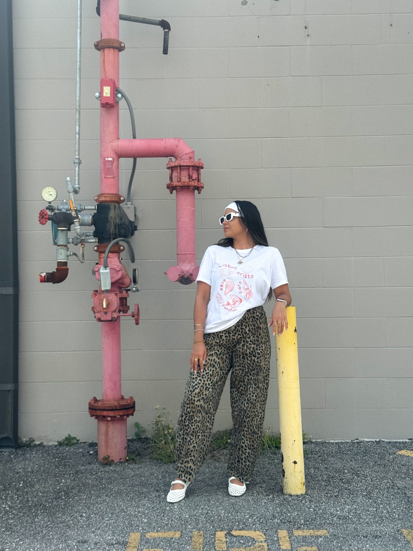 Leopard barrel pant