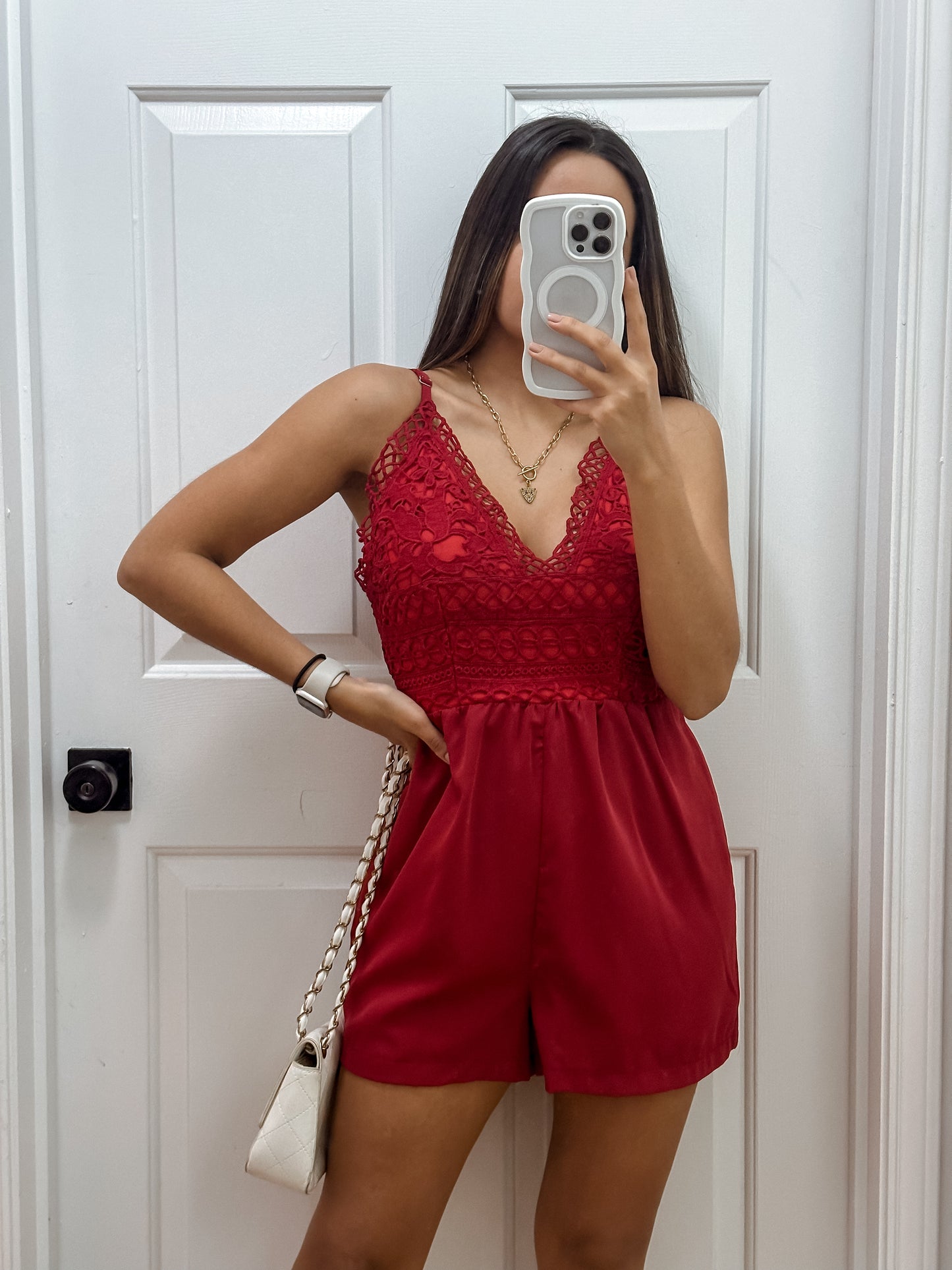 Red flower dress