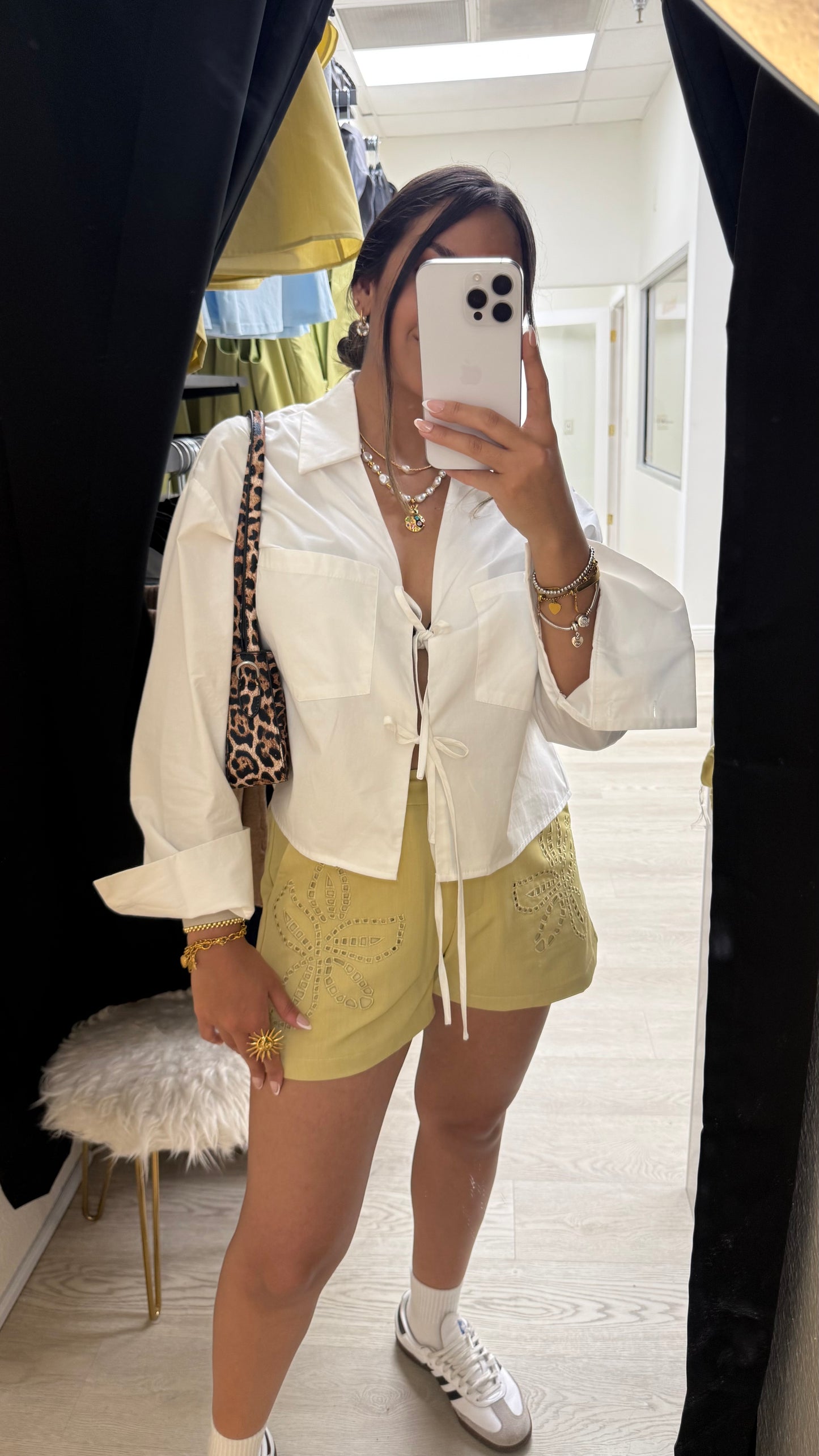 Embroidered Floral Shorts
