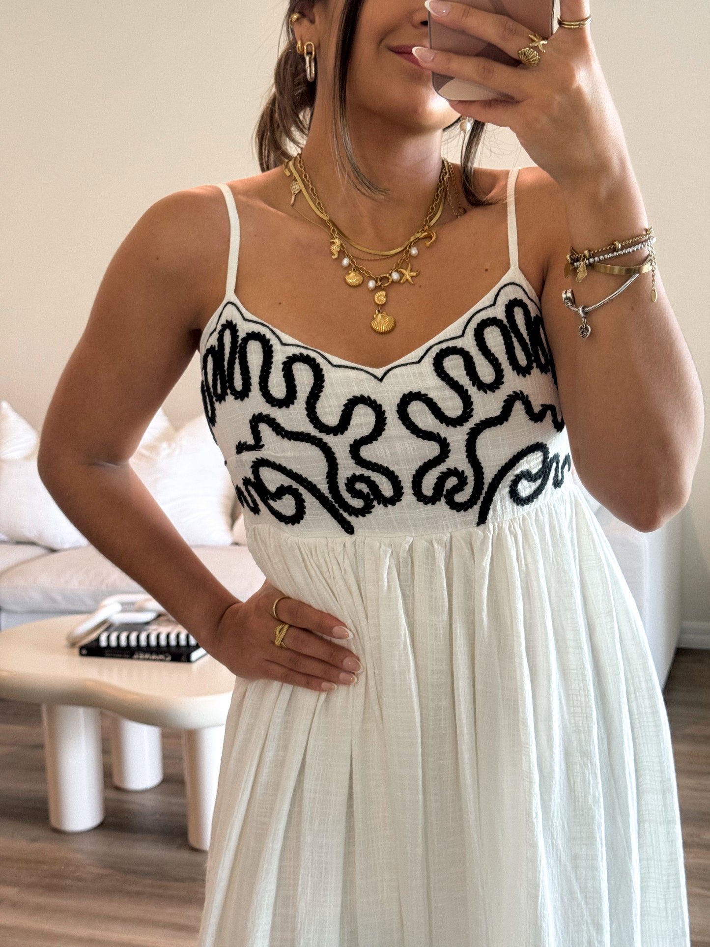 Dress abstract embroidery