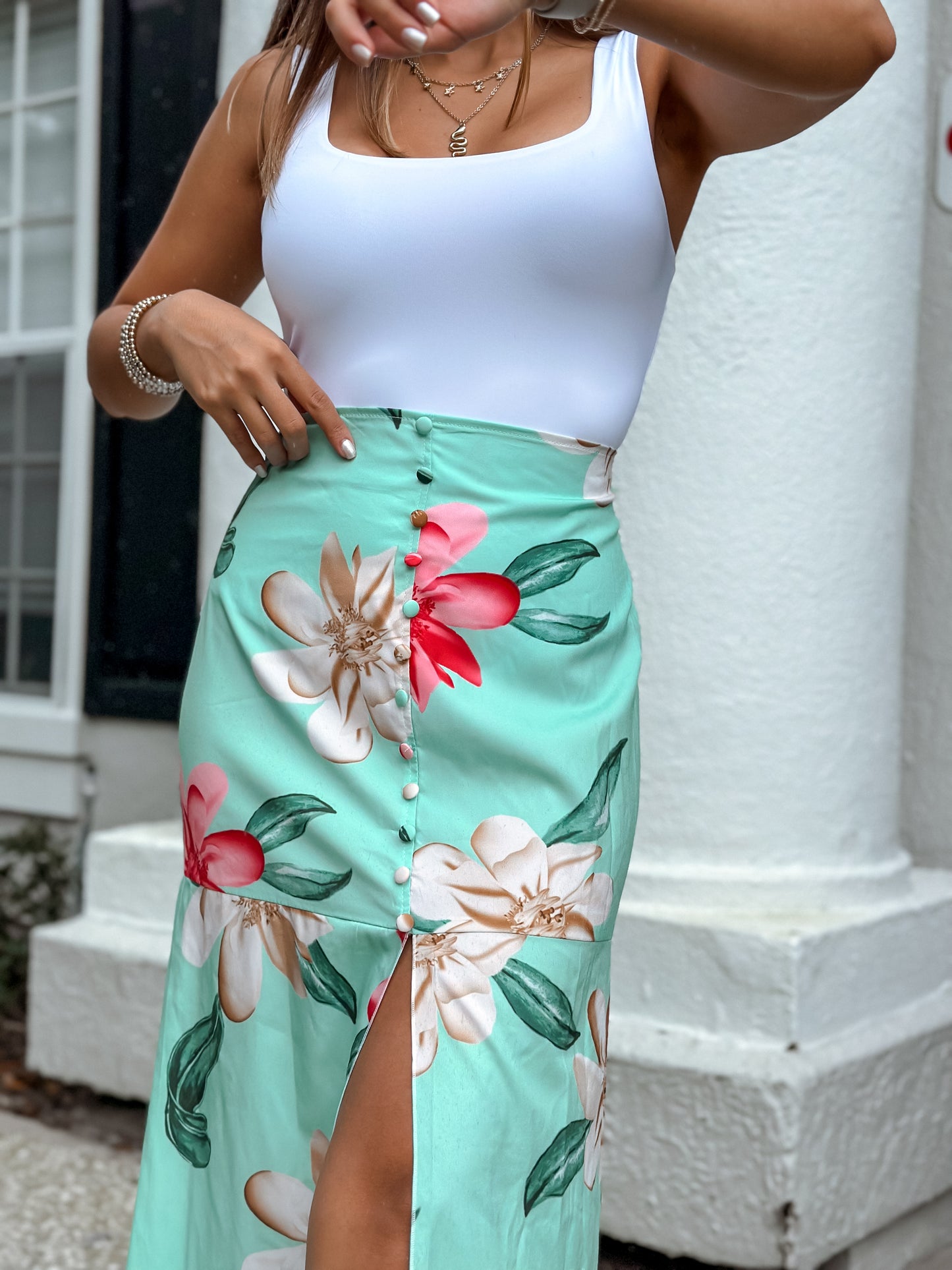Flower maxi skirt
