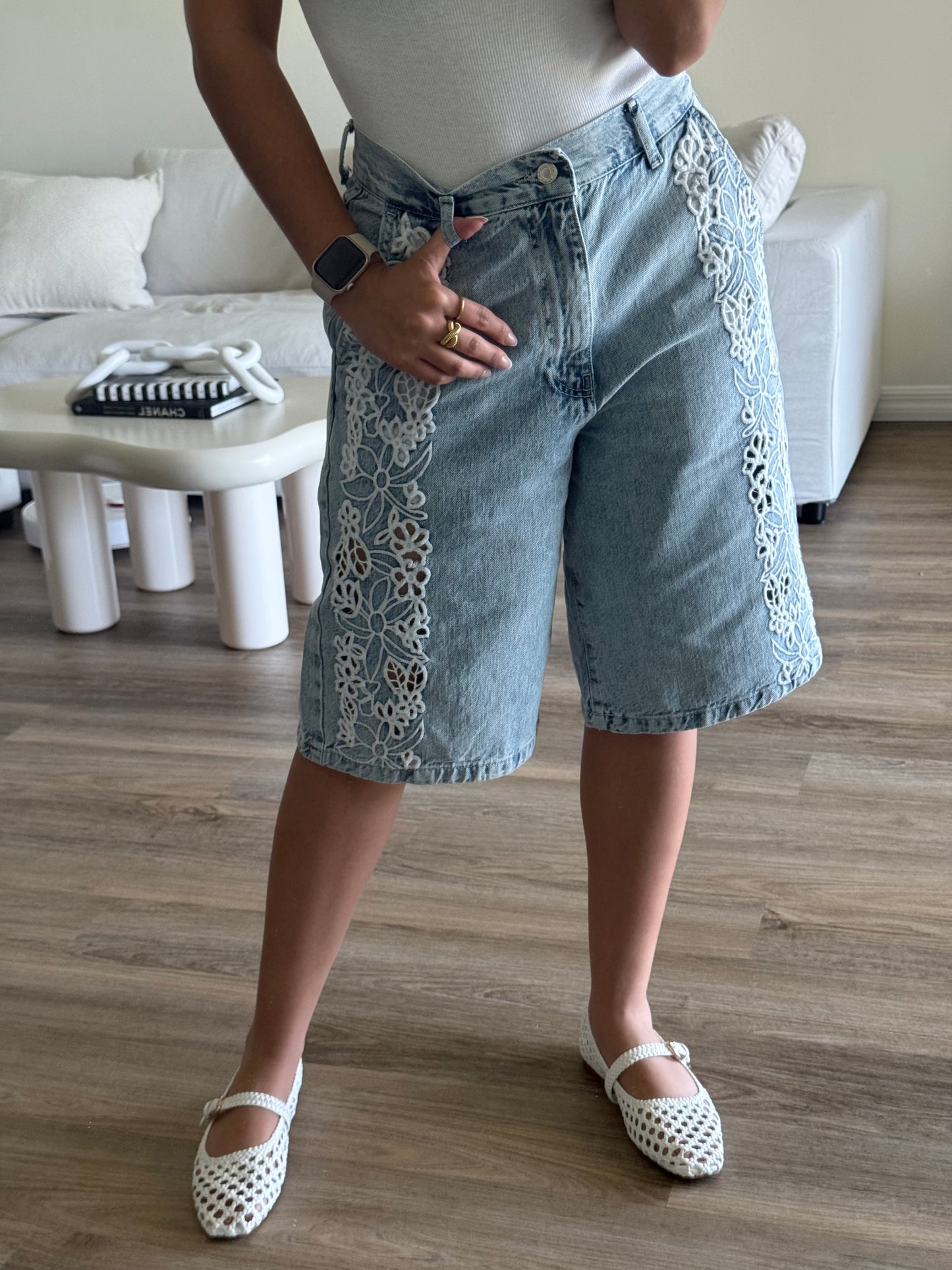 Denim bermuda