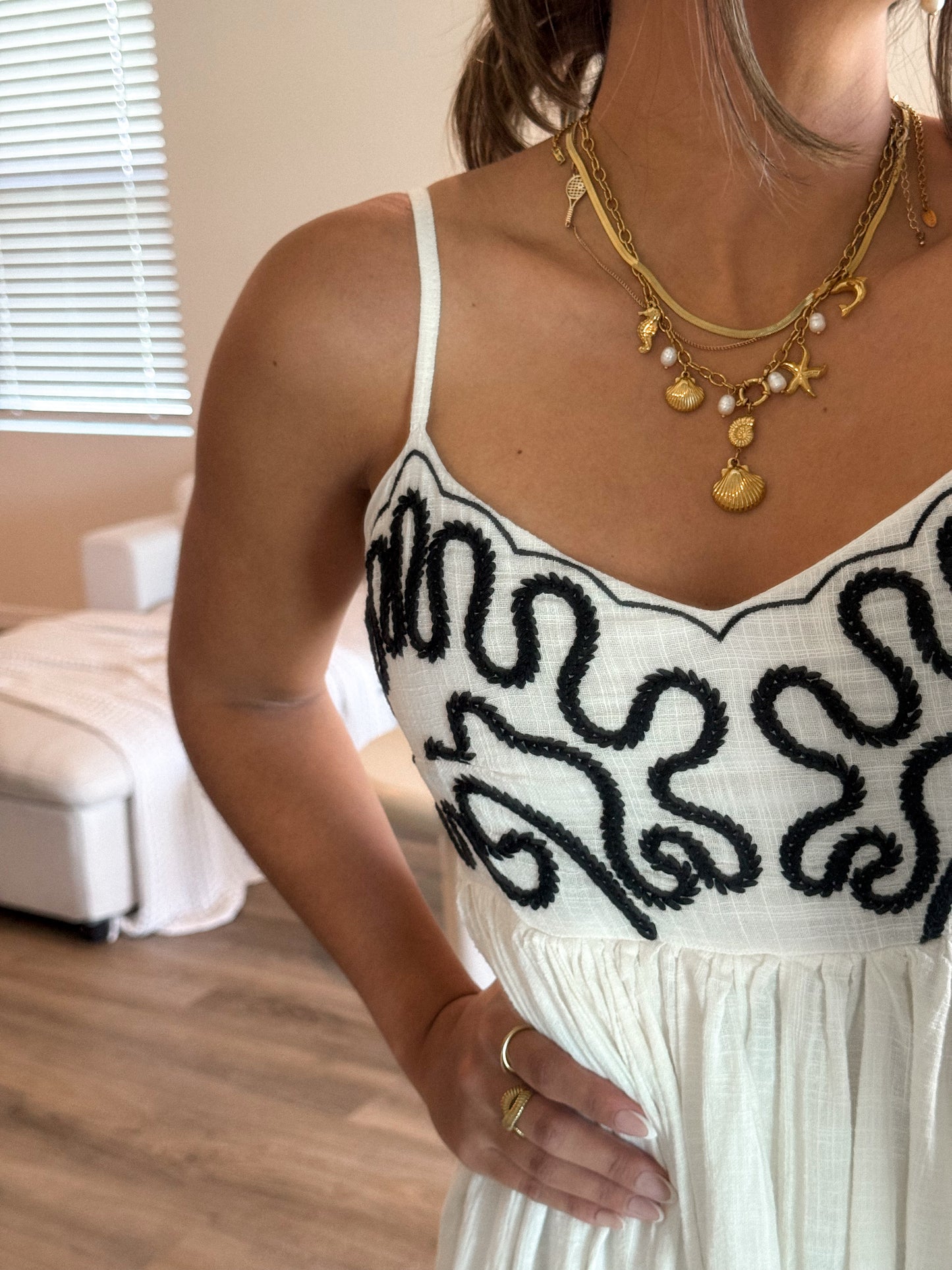 Dress abstract embroidery