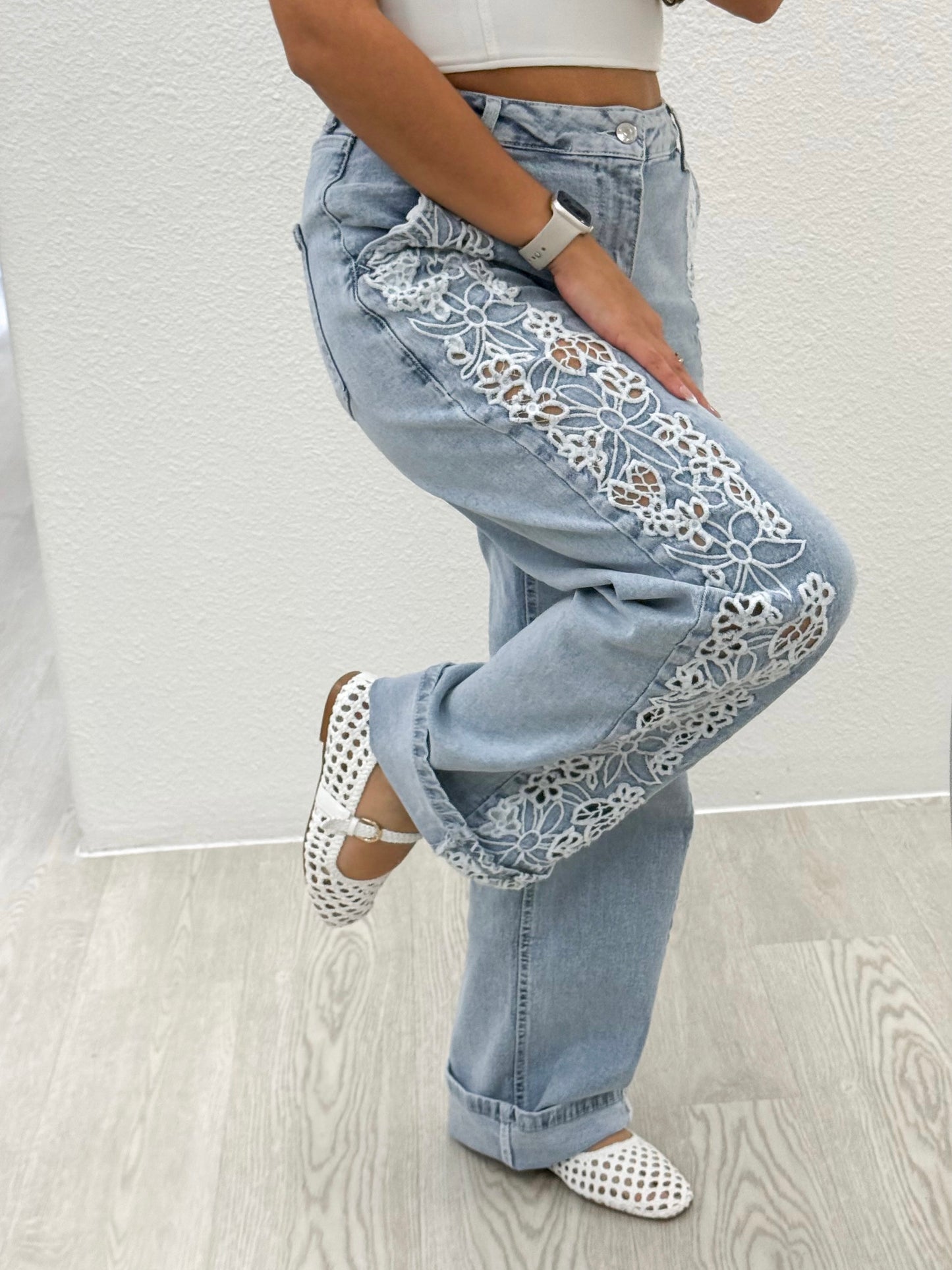Embroidered Jeans