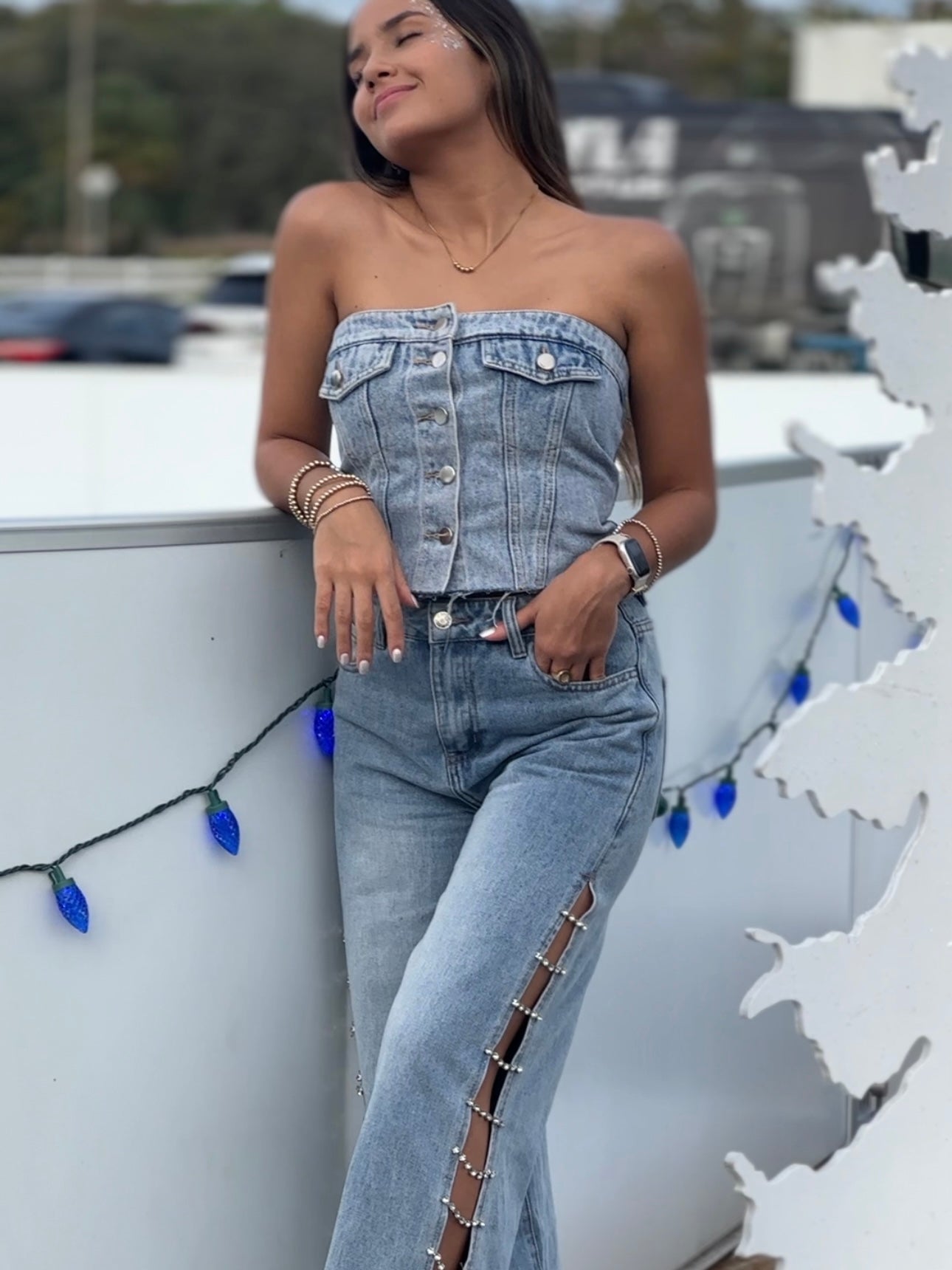 Denim top