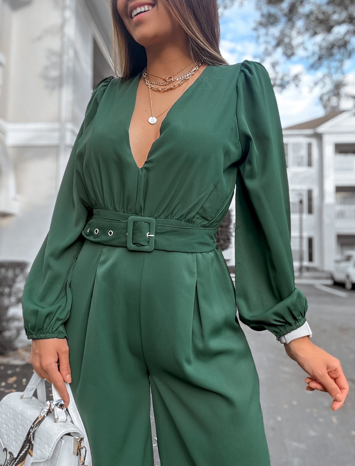 Lux green jumpsuit