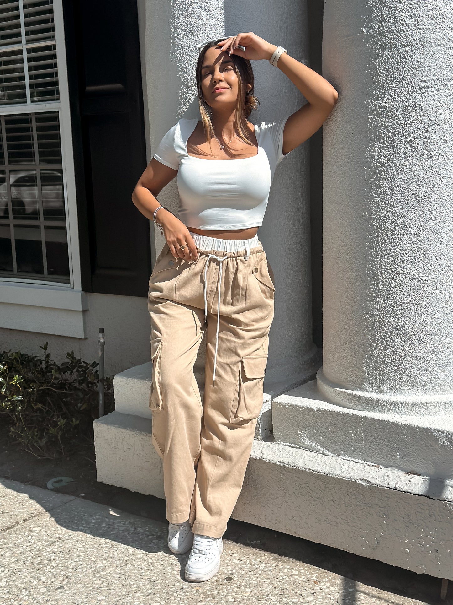 Nude boxer waist pant