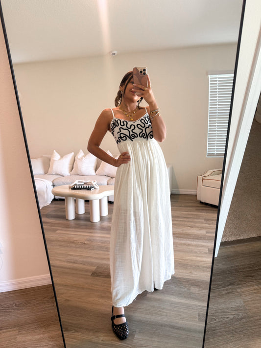 Dress abstract embroidery