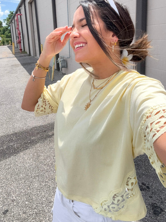 Yellow butter t-shirt