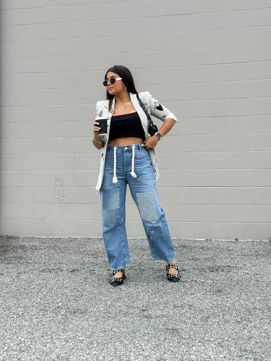 Cordon barrel pants