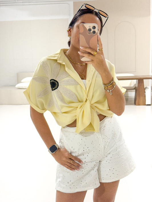 Yellow butter shirt