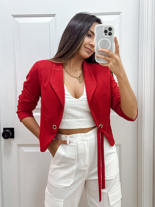 Red blazer