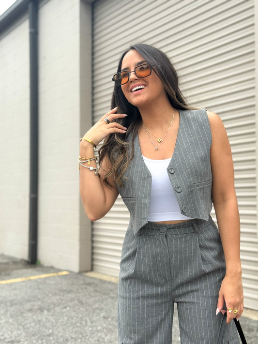 Gray vest