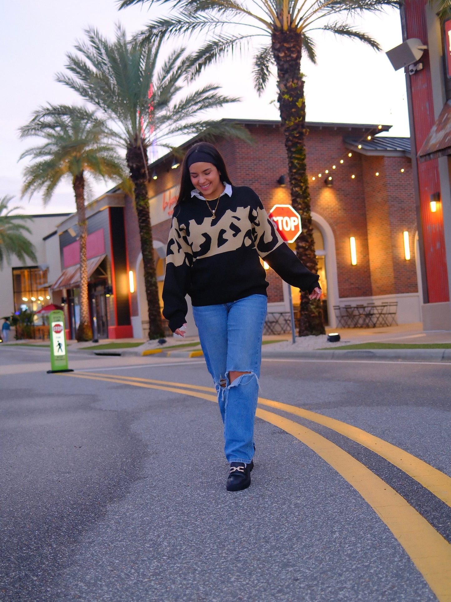 Black Leopard sweater