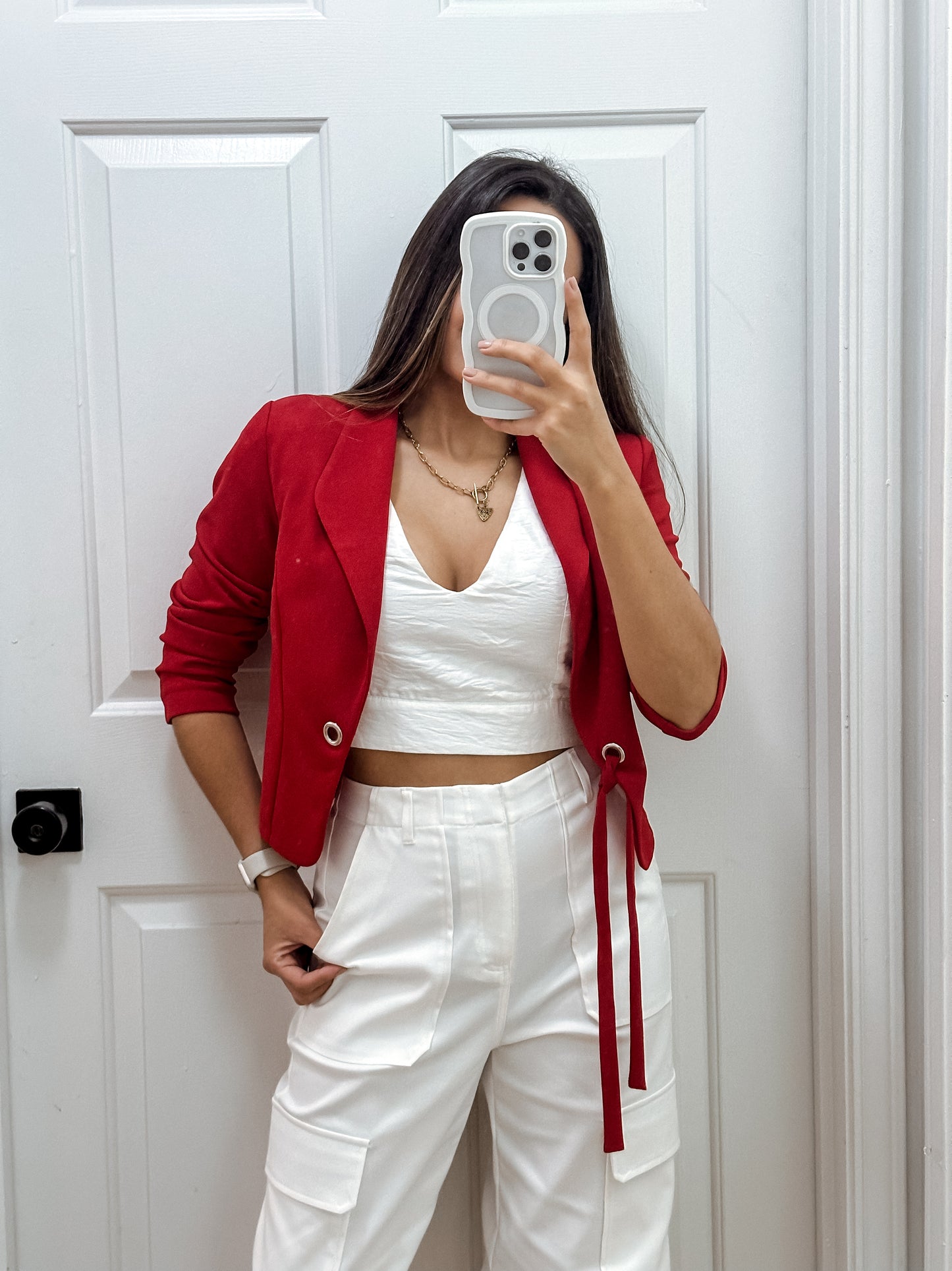 Red blazer