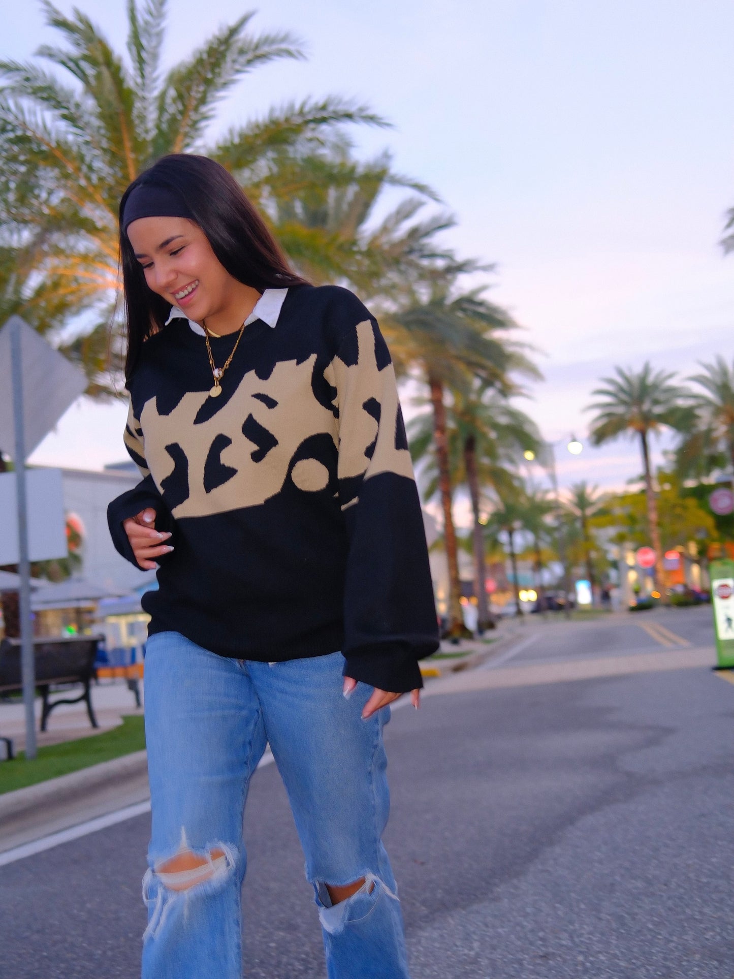 Black Leopard sweater