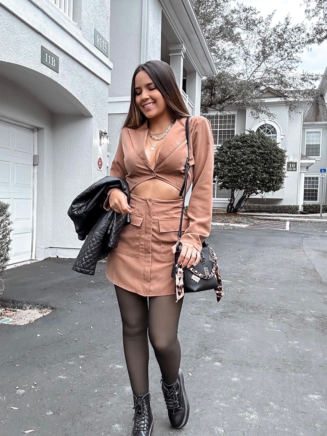 Nude blazer dress