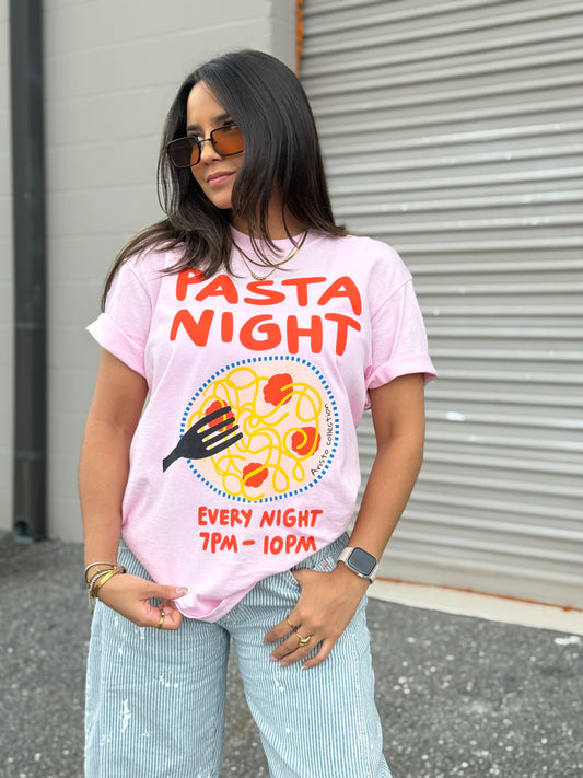 Pasta night graphic tee