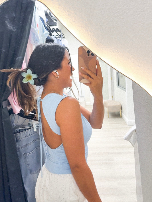 Baby blue top