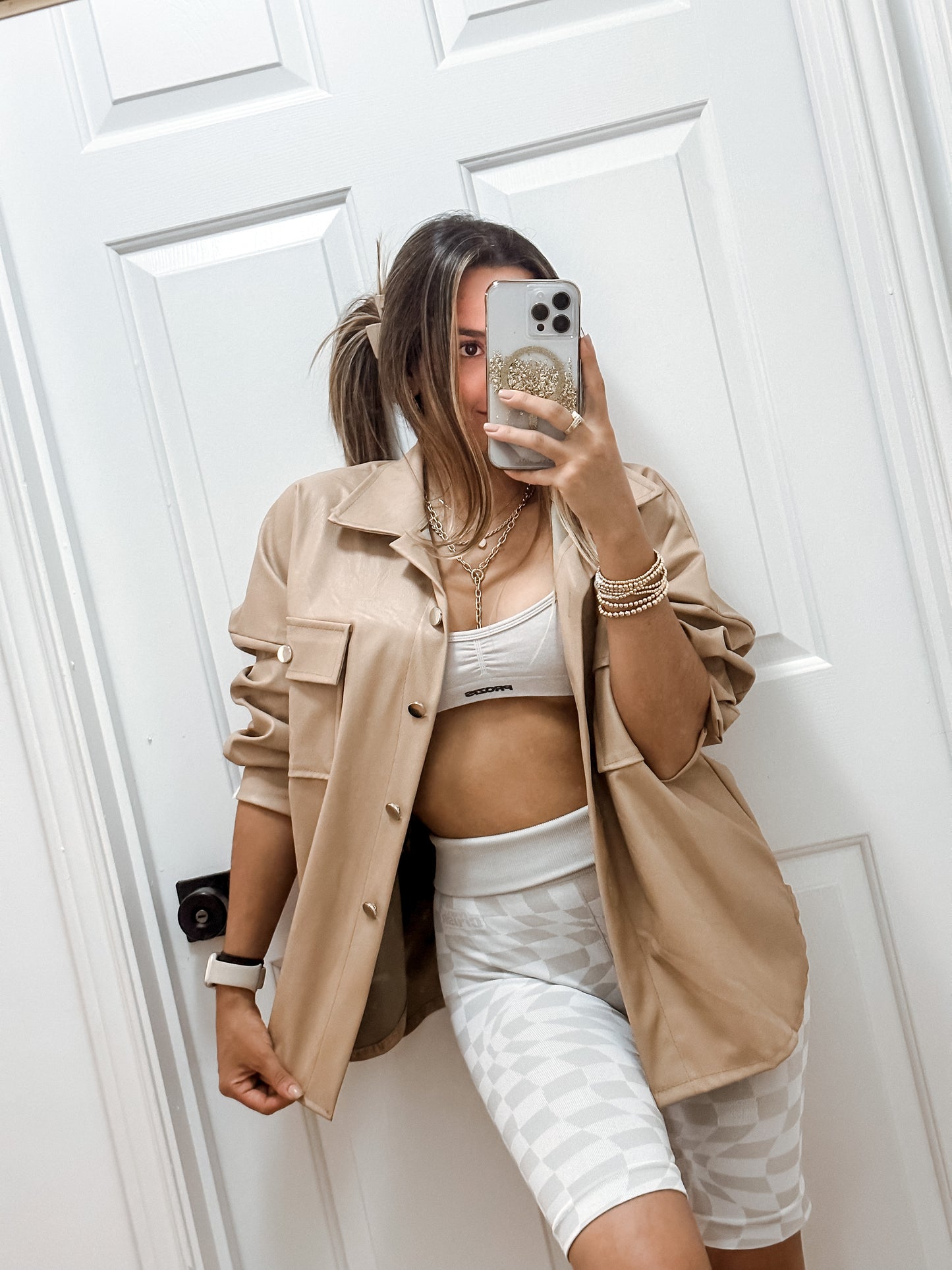 Nude oversized Jacket