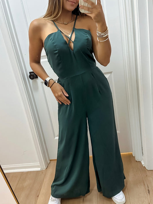 Green jumpsuit